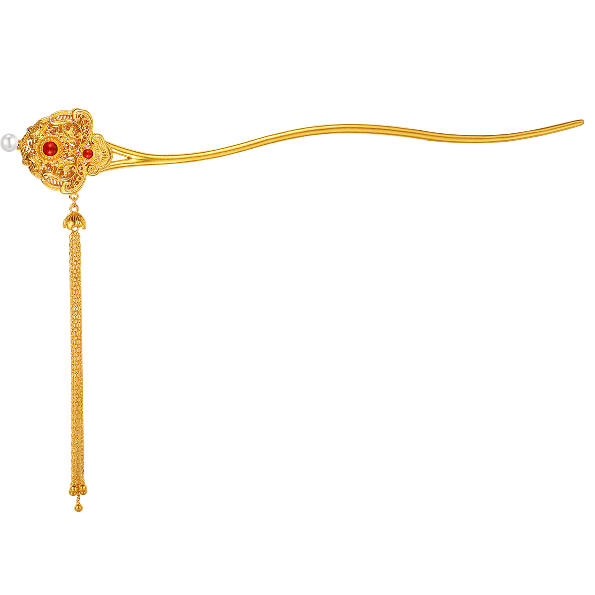 古法金龙凤良缘发钗