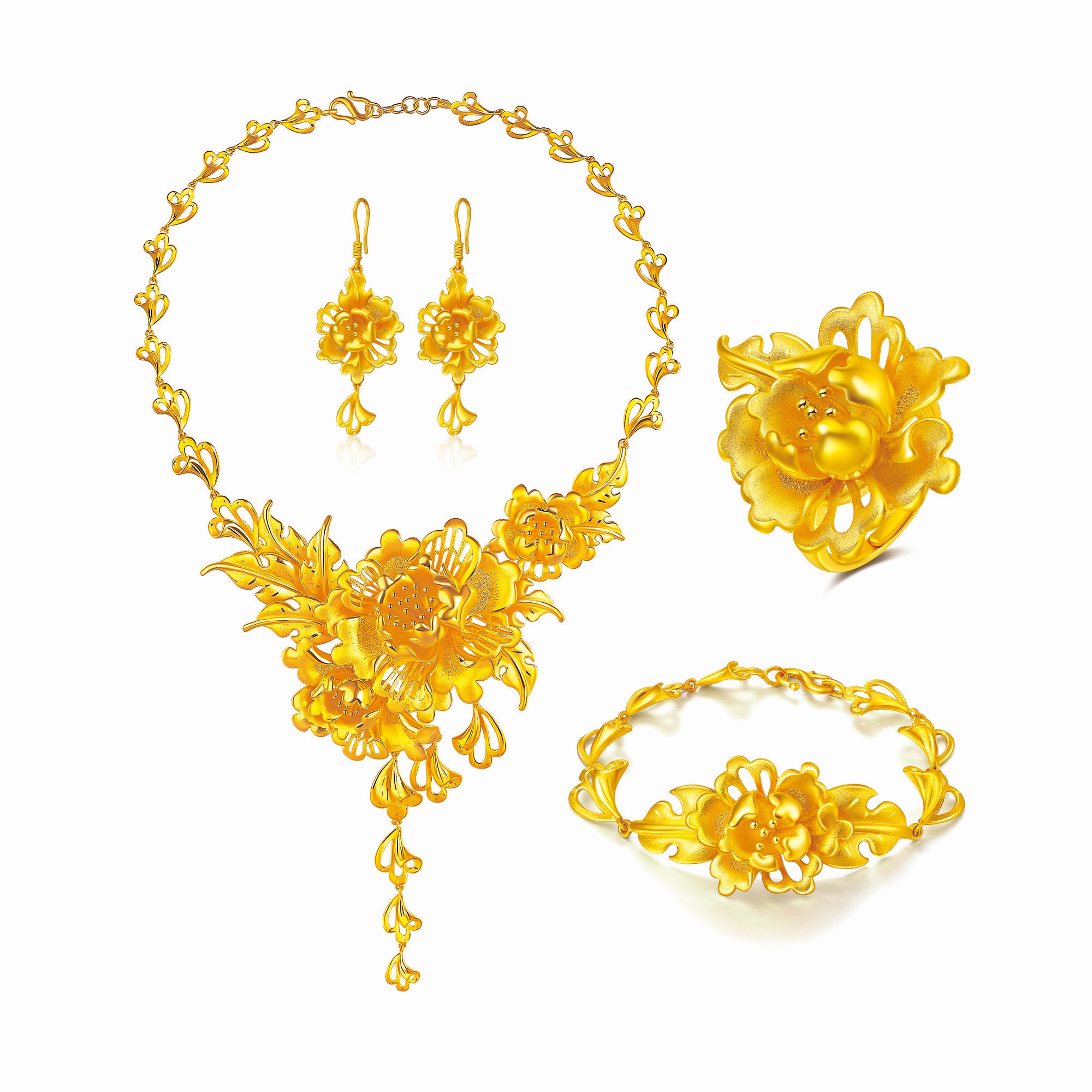 足金精品婚庆四套装套装