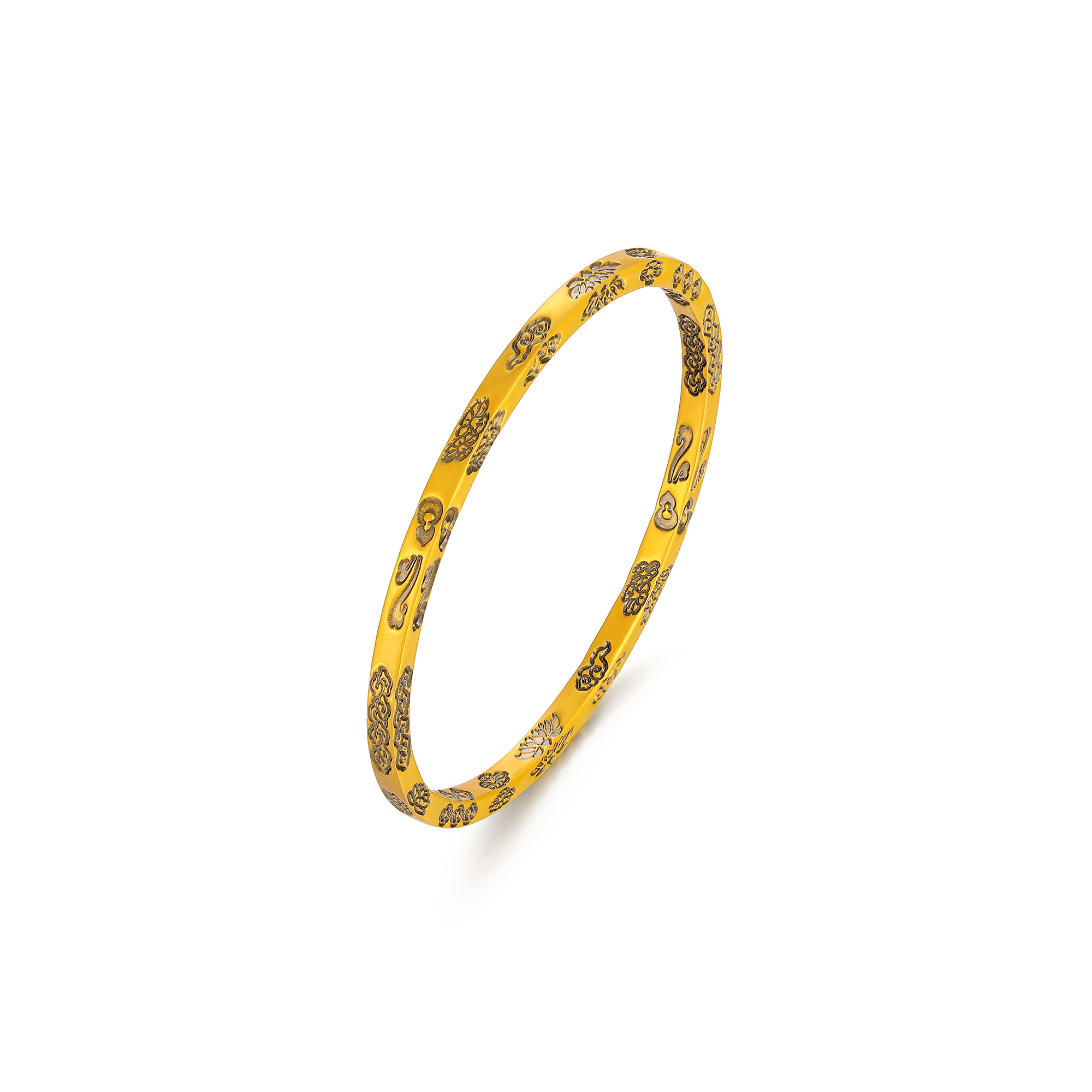 古法吉言好运连连电黑固口手镯