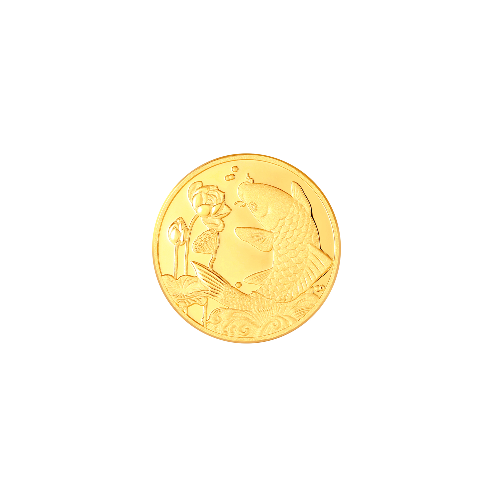 【仅结价】足金锦鲤莲花金币（10g）