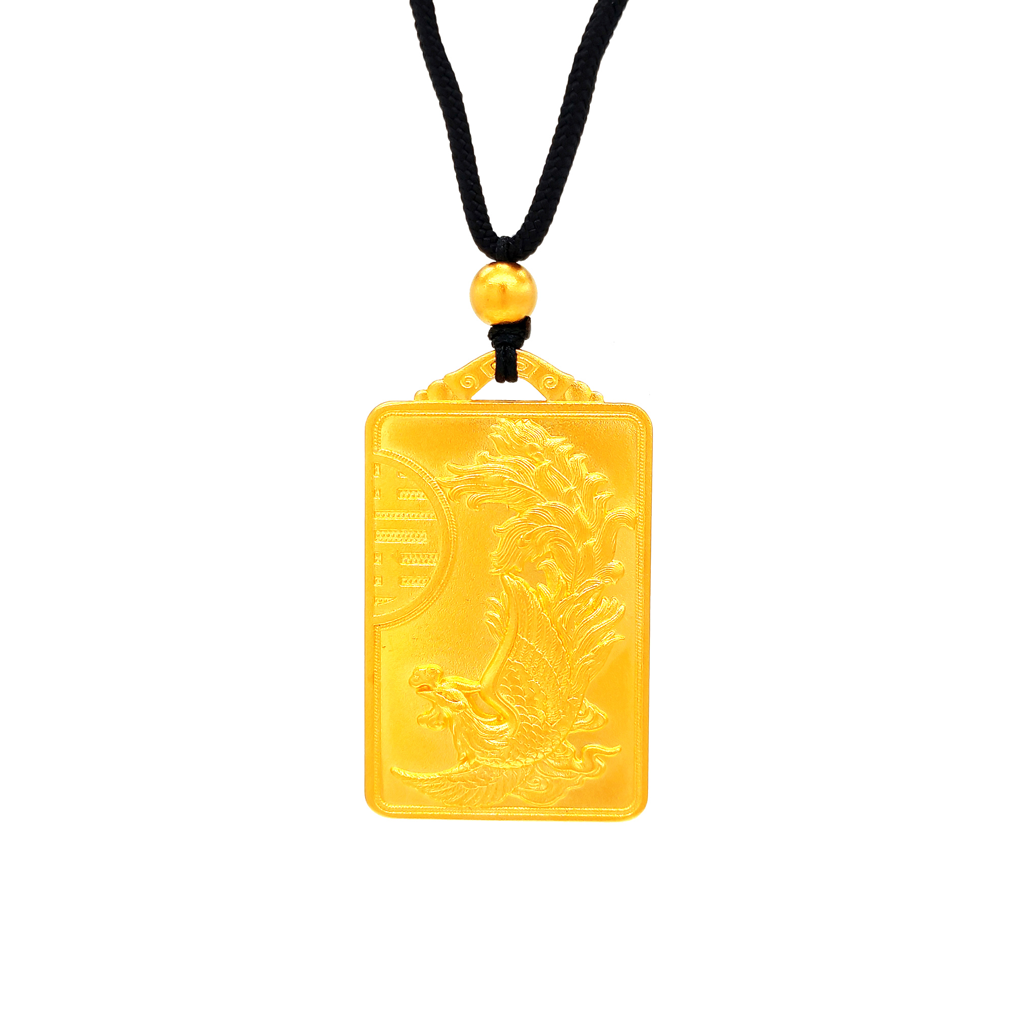 古法经典吉祥祈福福字龙方牌挂坠/吊坠（单只，请与客服确认龙凤图案）