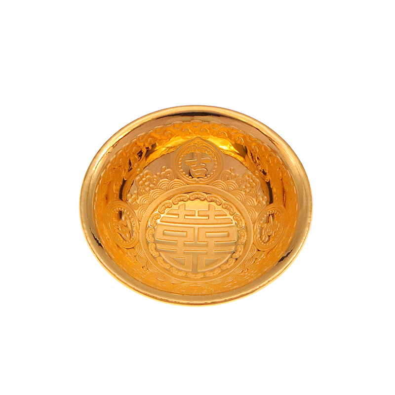 足金吉祥如意双喜金碗