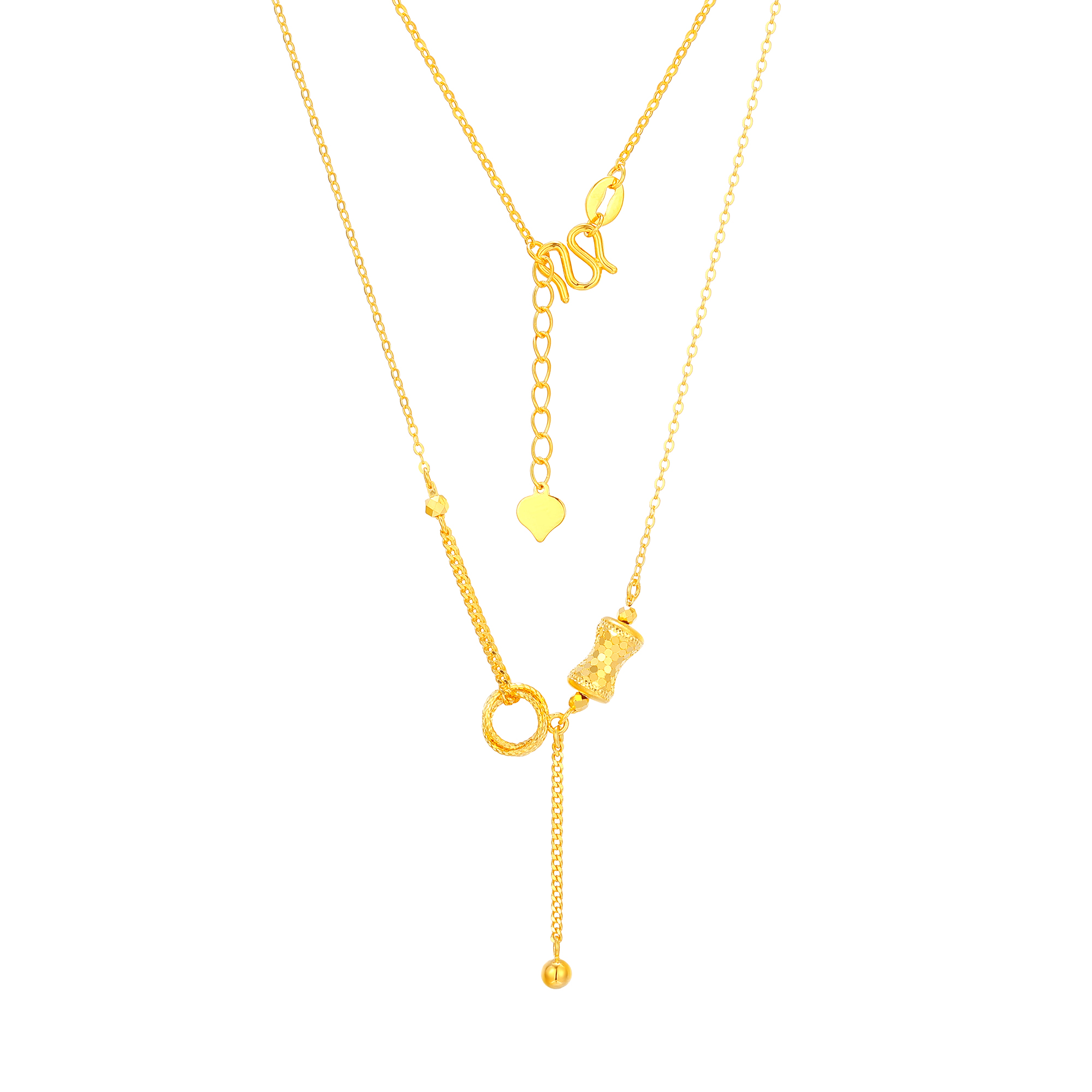 5G闪耀鳞纹时尚小蛮腰圆环套链