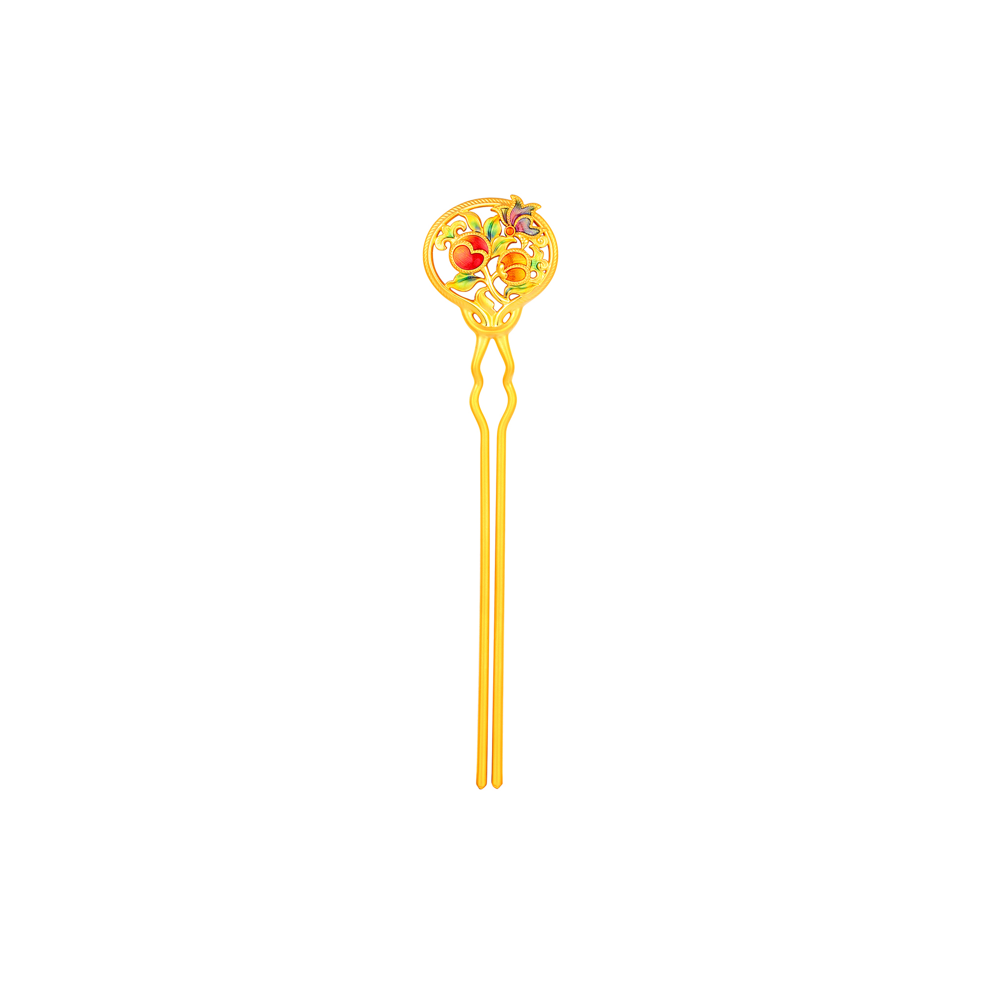 无氰硬金繁花发钗