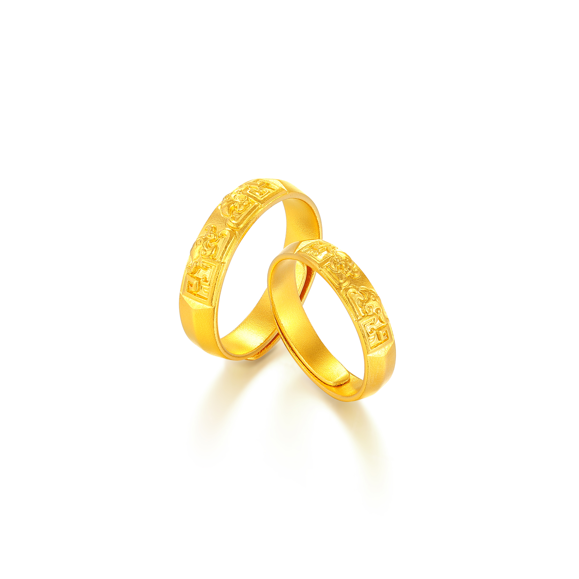 古法经典护佑吉祥祥瑞龙凤对戒